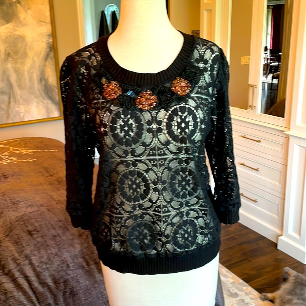 Lace and beaded top